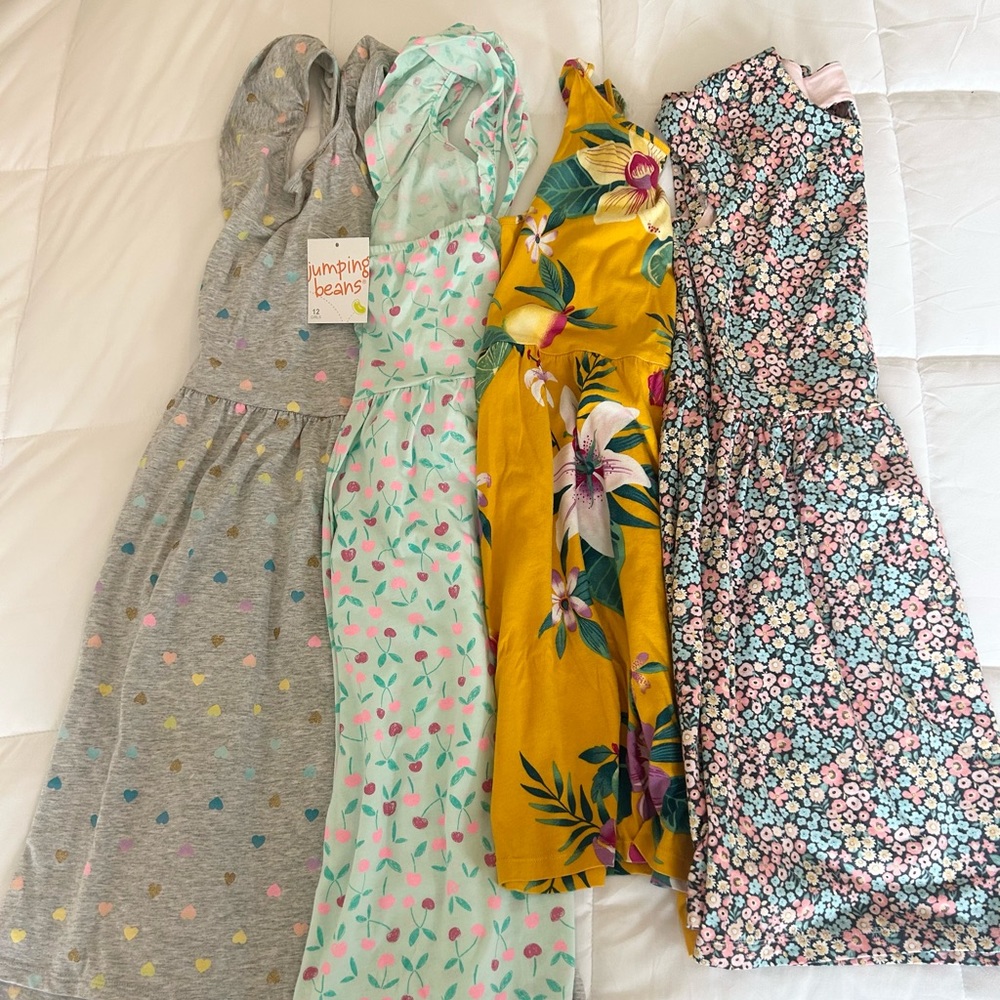 Lot of 4 Girls Dresses, Size 12 and 10/12